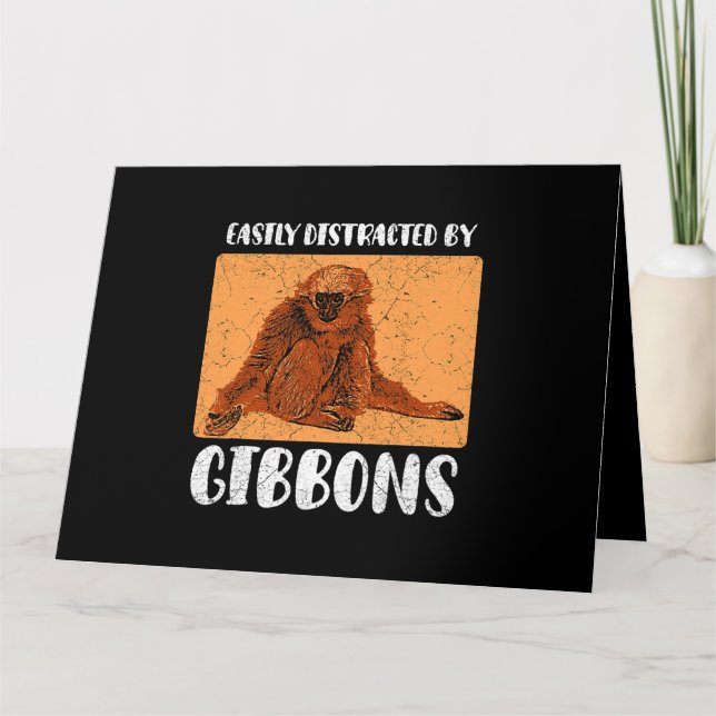 Carte Gibbon Ape Monkey Funny 2 (Devant)