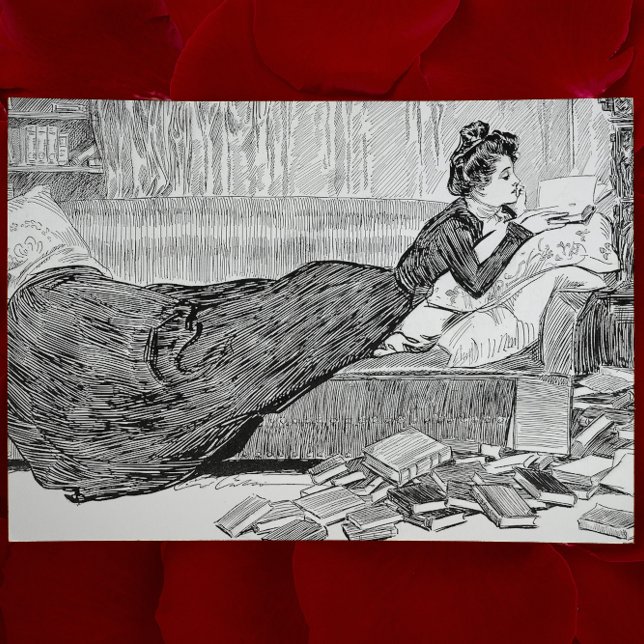 Carte Gibson Girl Lecture d'un livre (Créateur téléchargé)