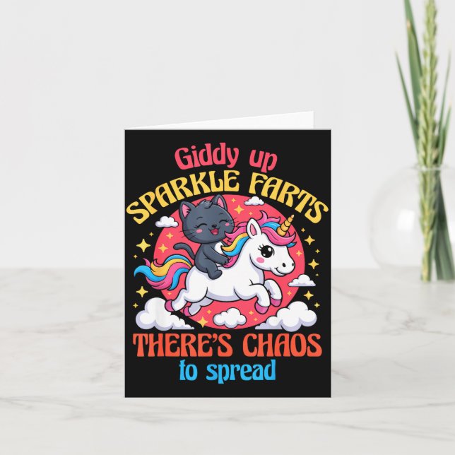 Carte Giddy Up Sparkle Farts There's Chaos To Spread Cut (Devant)