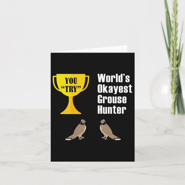 Carte Gift de chasse de coqs - Funny Okayest Hunter (Devant)