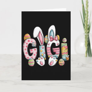 Carte Gigi Bunny Ears Coquette Arc Floral Maman Fête des