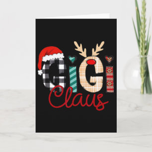 Carte Gigi Claus Renne Noël 