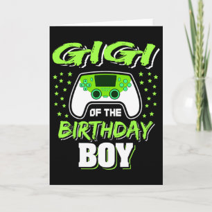 Carte Gigi De L'Anniversaire Jeu Vidéo Boy Décorations