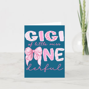 Carte Gigi de Little Miss Onederful, fille du premier an