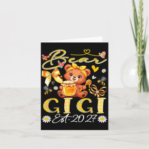 Carte Gigi Est 2027 Nœud Papillon Floral Fête Des Mères 