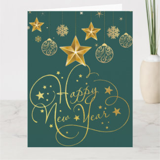 Carte Gilded Midnight New Year’s Eve Card – Luxury Foile