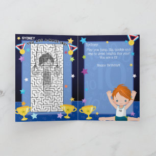 Carte Ginger Boys Gymnastique Vous Êtes un Anniversaire 