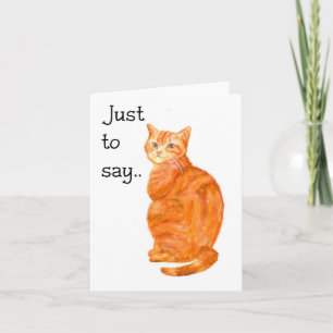 Carte Ginger Cat Notecard