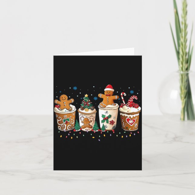 Carte Gingerbread Christmas Coffee Cute Sweet Winter Hol (Devant)