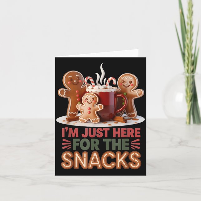 Carte Gingerbread Holiday Snacks Funny Christmas  (Devant)