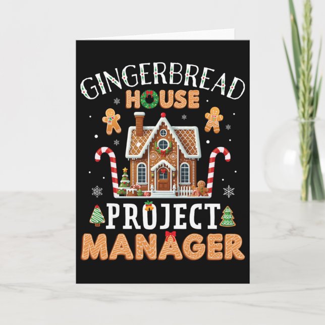 Carte Gingerbread House Project Manager Cookie King Funn (Devant)
