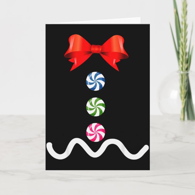 Carte Gingerbread Man Christmas Costume Cookie Baking  (Devant)