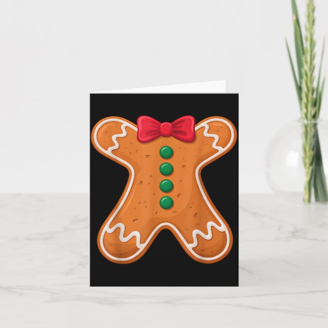 Carte Gingerbread Man Costume Funny For Halloween Christ (Devant)
