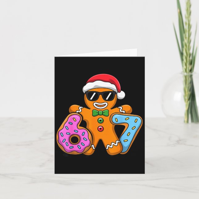 Carte Gingerbread Six Seven 67 Ice Cream Drip Christmas  (Devant)