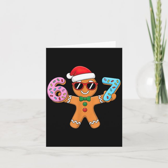 Carte Gingerbread Six Seven 67 Ice Cream Drip Christmas  (Devant)
