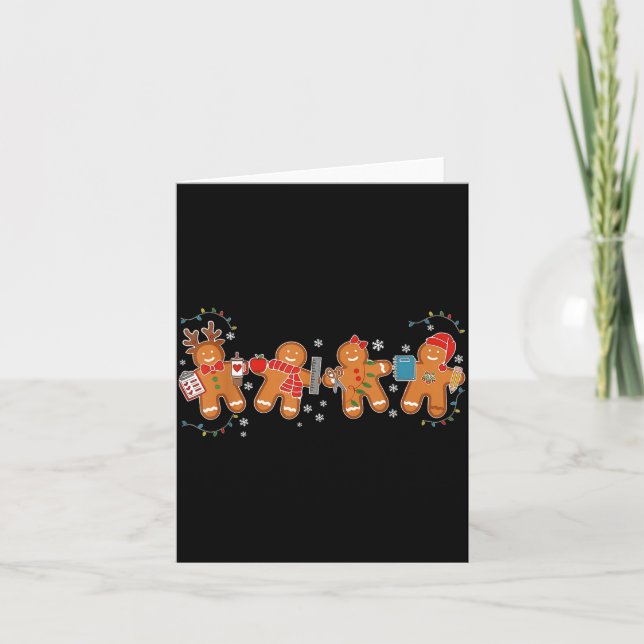 Carte Gingerbread Teacher Holiday For Teacher Staff Chri (Devant)