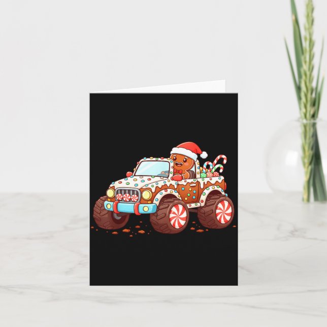 Carte Gingerbread Xmas Candy Truck Funny Christmas Bakin (Devant)