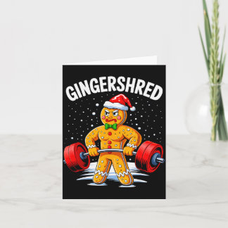 Carte Gingershred Drôle Bonhomme en pain d'épices Gymne