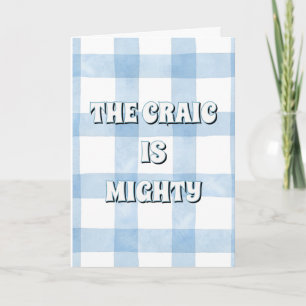 Carte Gingham/checkered bleu, irlandais Le craic est pui