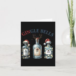 Carte Gingle Bells Funny Gin Gin Bells Christmas Tree Me