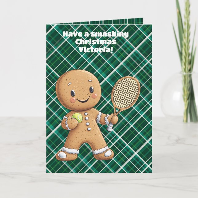 Carte Gingpain Tennis Grand Chelem 🎾 🎄 texte personnal (Devant)