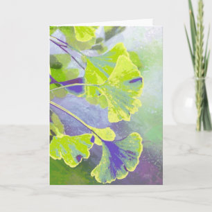 Carte Ginkgo Watercolor Note Card