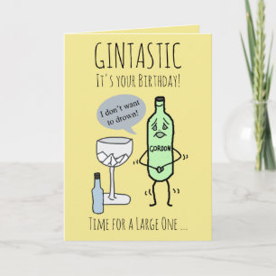 Carte Gintastic c'est votre anniversaire personnalisable