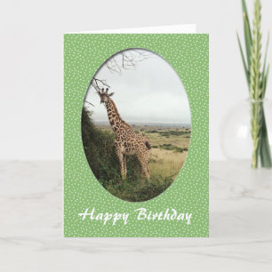 carte girafe anniversaire
