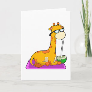 Carte Girafe avec Noix de Coco
