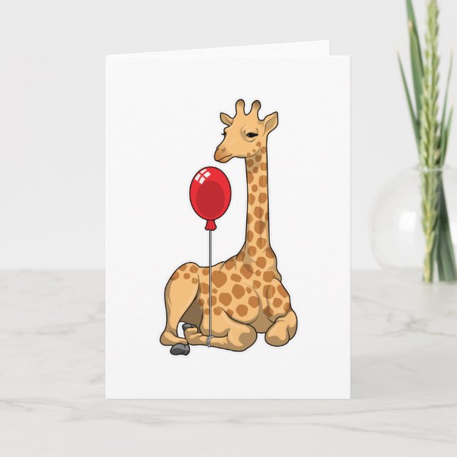 Carte Girafe balloon (Devant)