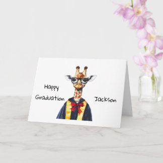 Carte Girafe Cufe personnalisée pour la remise des diplô