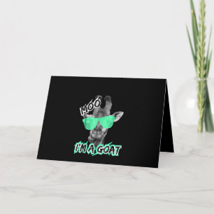 Carte Girafe Drôle Meugle Je Suis Une Chèvre Cadeau D'an