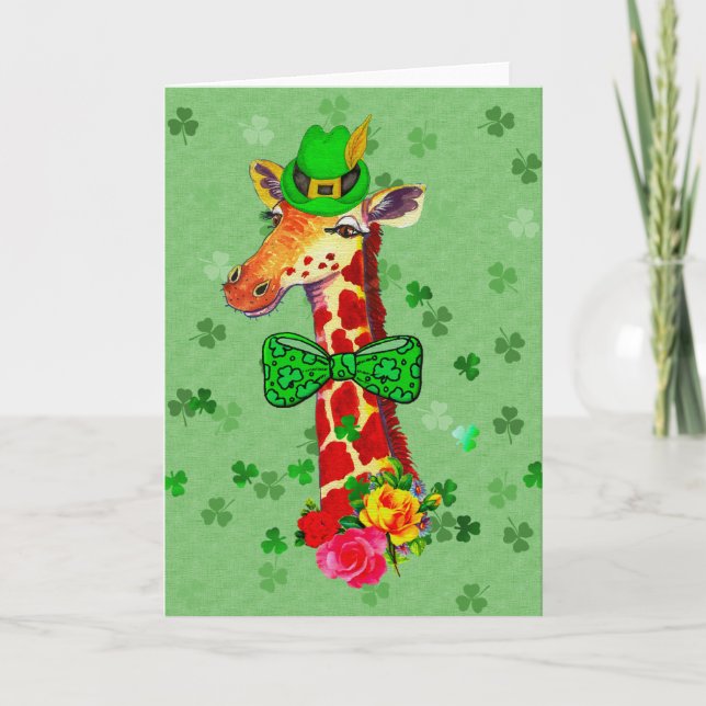 Carte Girafe du jour de St Patrick (Devant)