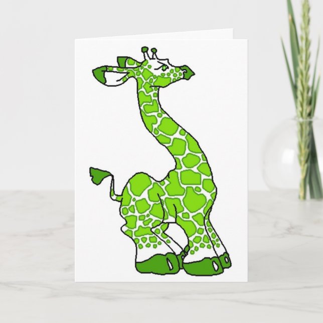 Carte Girafe verte (Devant)