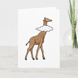 Carte Giraffe avec nuage