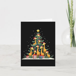 Carte Giraffe de Noël Amateurs de girafe Noël Noël Ho