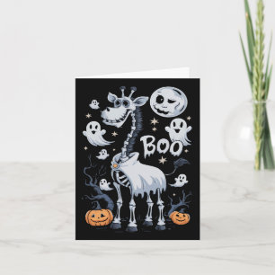Carte Giraffe De Squelette En Fantômes Halloween