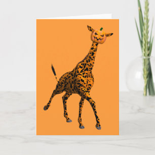 Carte Giraffe d'Halloween la plus fine
