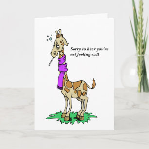 Carte Giraffe Malade