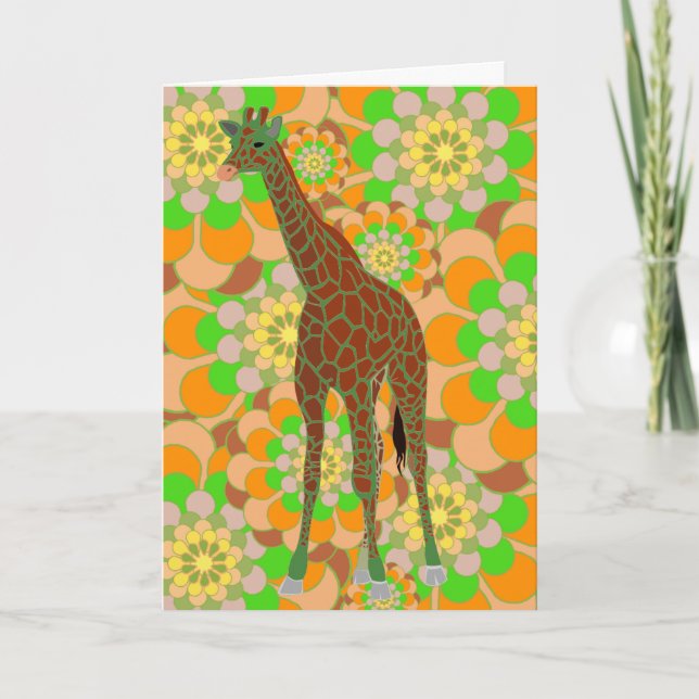 Carte Giraffe Premier anniversaire (Devant)