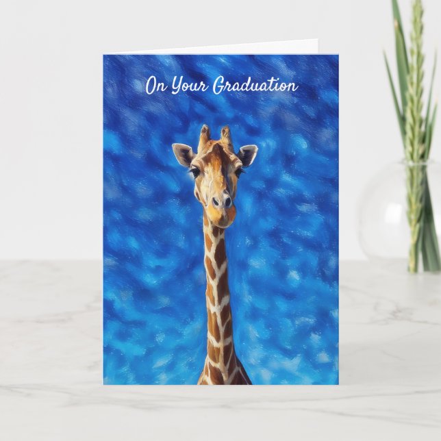 Carte Giraffe Stand Tall Graduate Card (Devant)