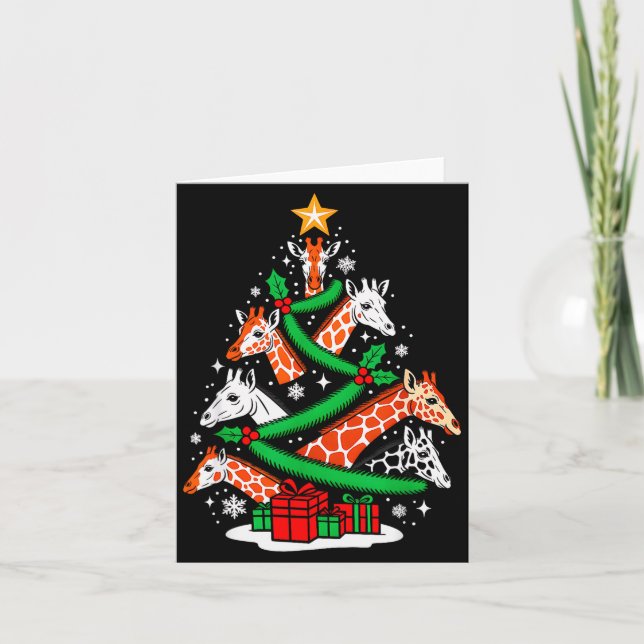 Carte Giraffe Tree Christmas Giraffe Lover Xmas Squad Me (Devant)