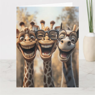 Carte Giraffes de toiture en lunettes
