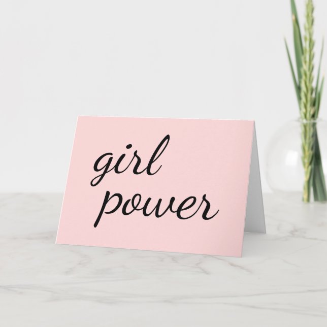 Carte Girl Gang Pink Feminist Empowerment Design (Devant)