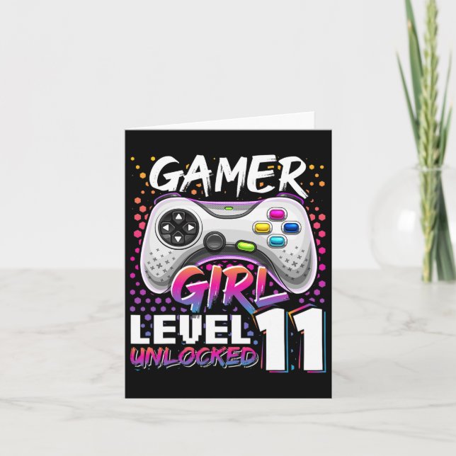 Carte Girl Level 11 Déverrouillé Jeu vidéo 11e anniversa (Devant)