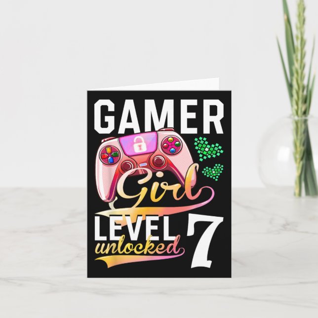 Carte Girl Level 7 Video Game 7th Birthday (Devant)