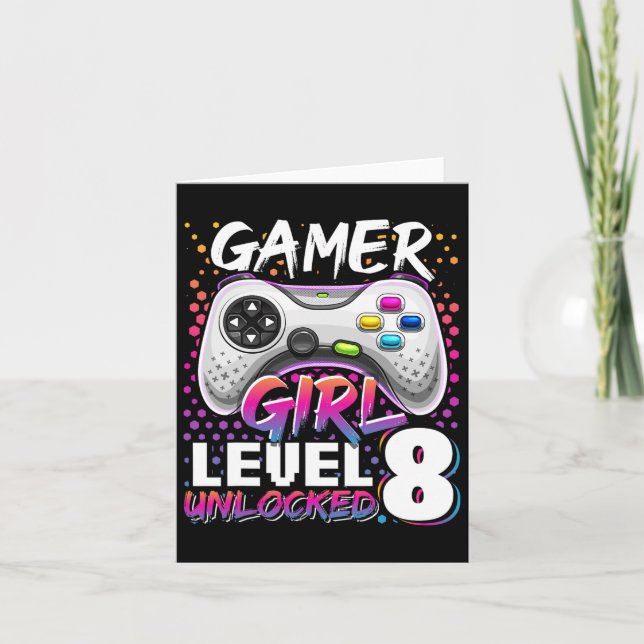 Carte Girl Level 8 déverrouillé jeu vidéo 8e anniversair (Devant)