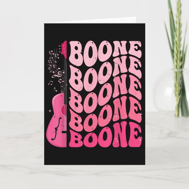Carte Girl Retro Boone Groovy Flower First Name Personal (Devant)