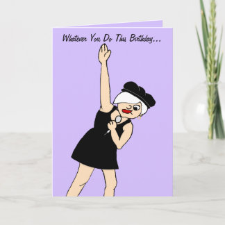 Carte Girl Rock Star Anniversaire