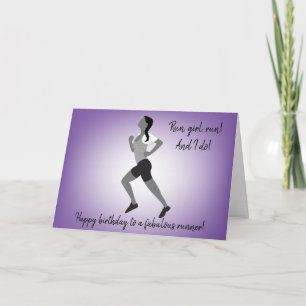 Carte Girl Runner with Birthday Card